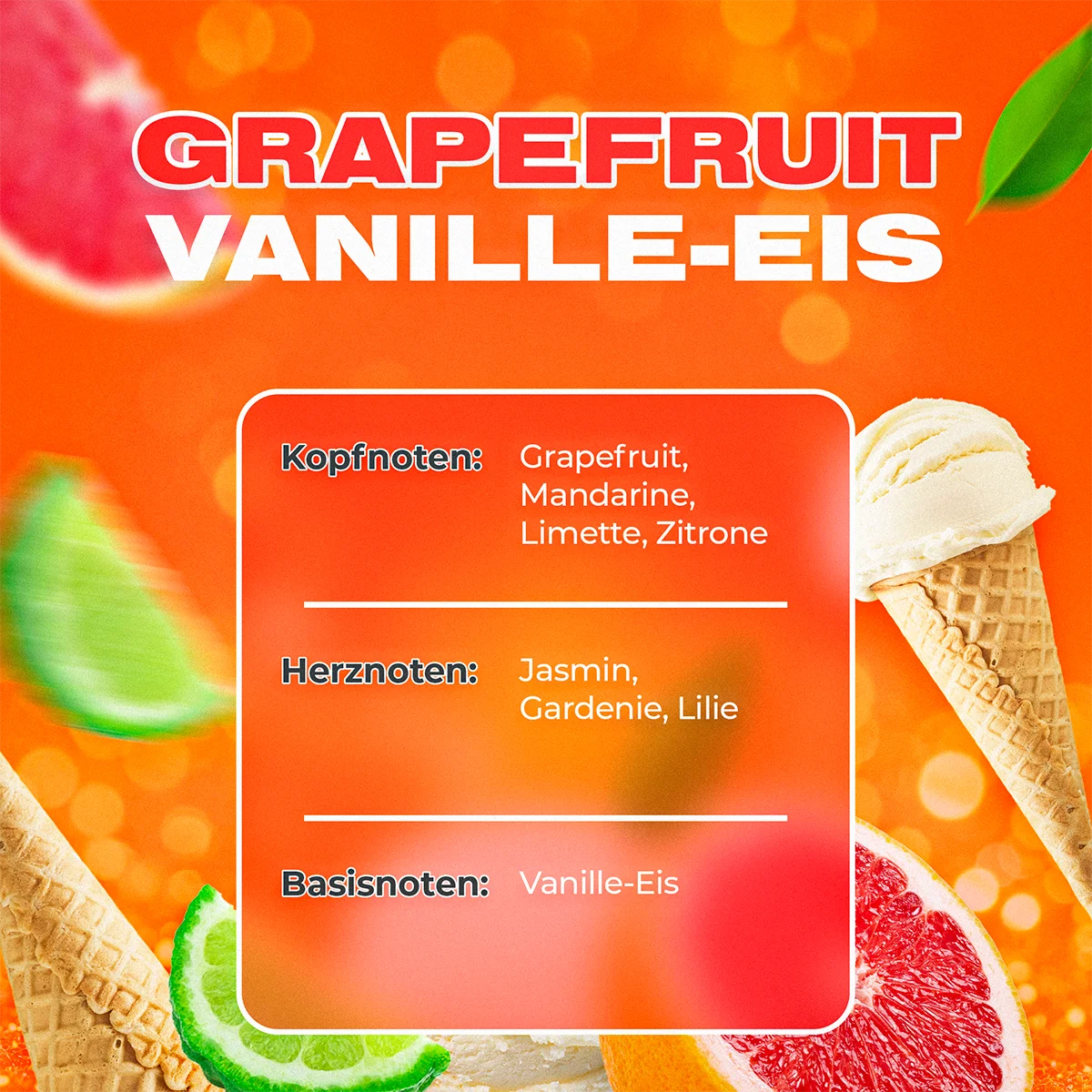 Grapefruit & Vanille-Eis